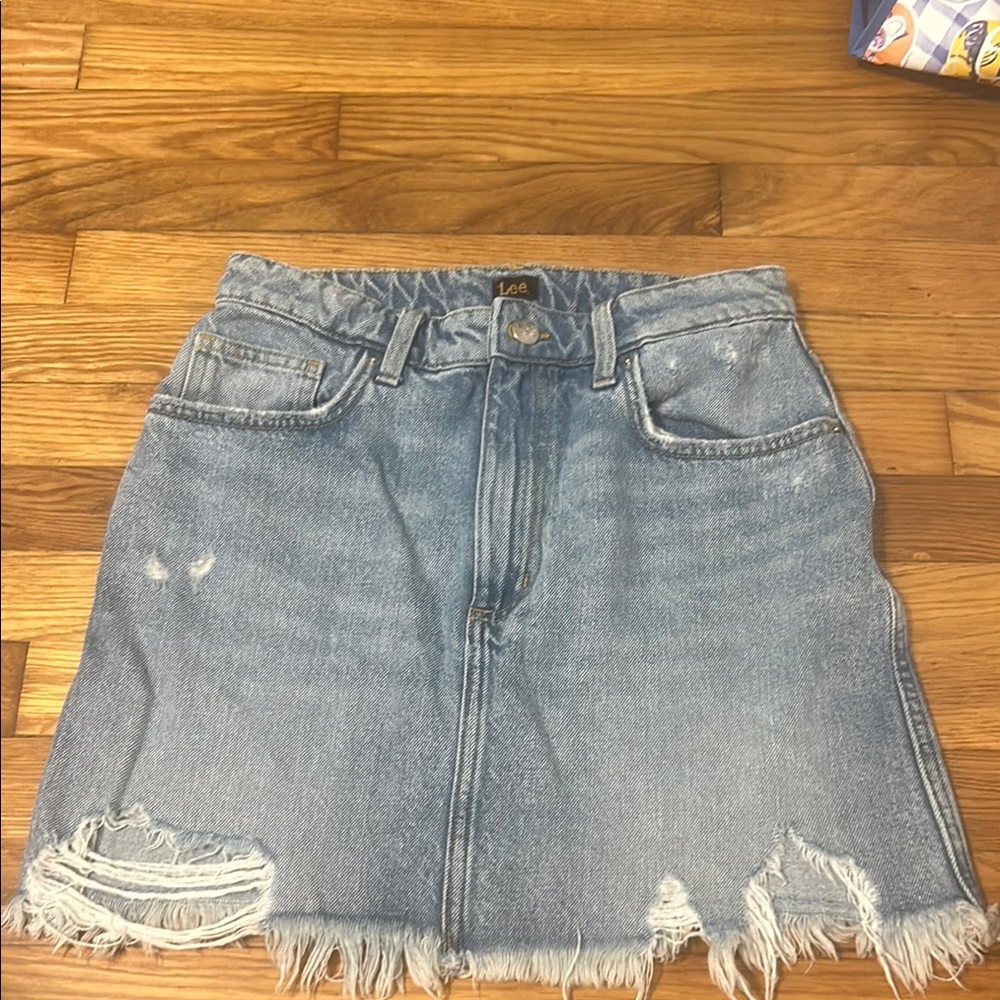 Lee Blue Mini Pencil Skirt Casual